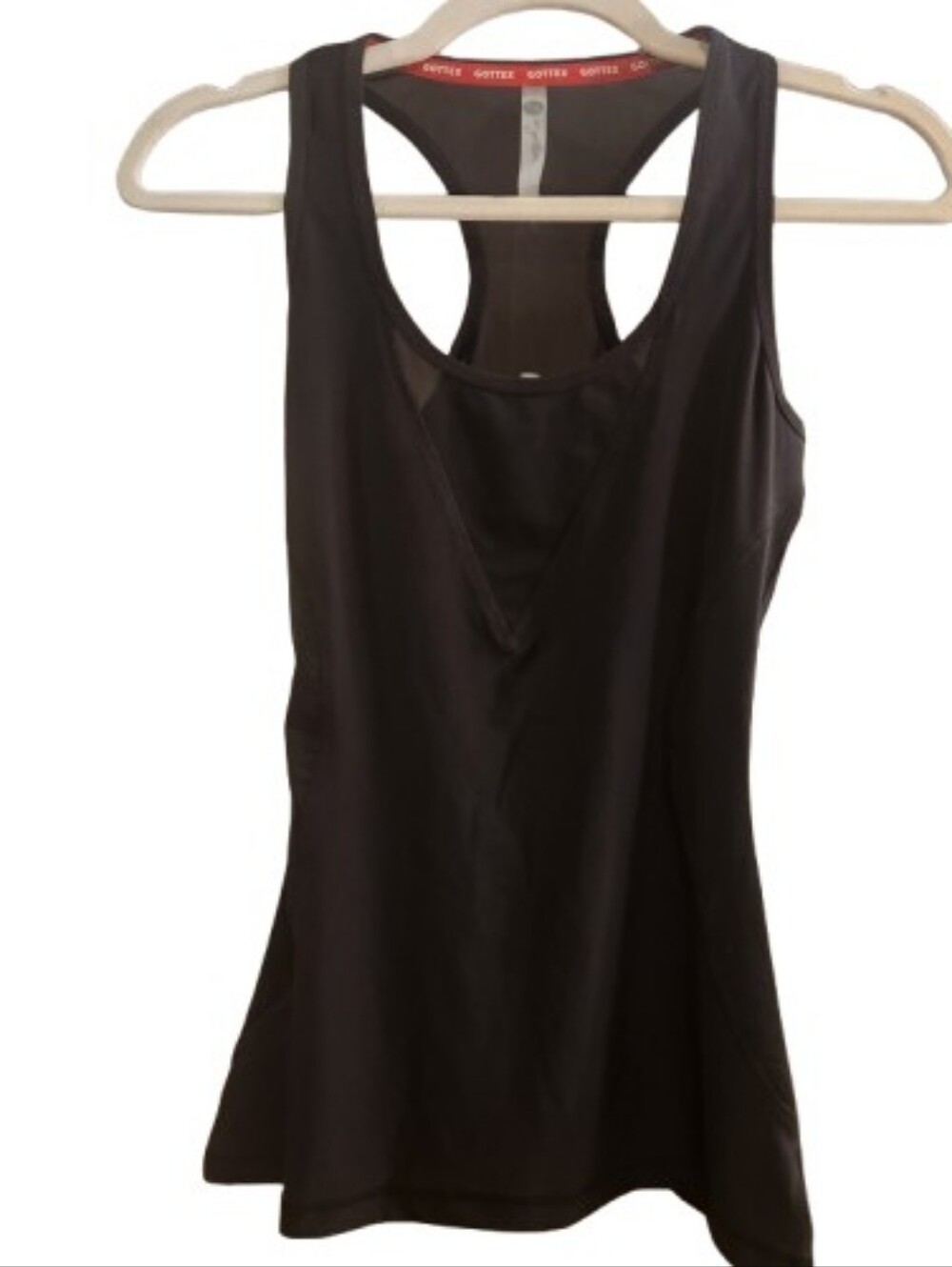 X by Gottex Black Mesh Inset Racerback Tank Top • Size M